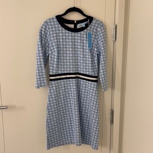 Draper James Blue and White Honeycomb Dress